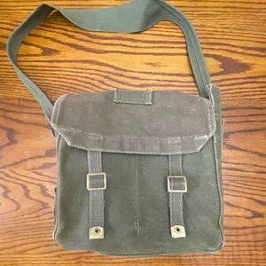 Heavy Khaki Green Canvas Army bag style y2k grunge